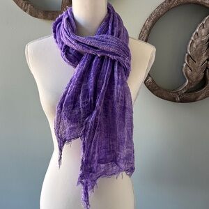 Eileen Fisher Vibrant Purple Scarf